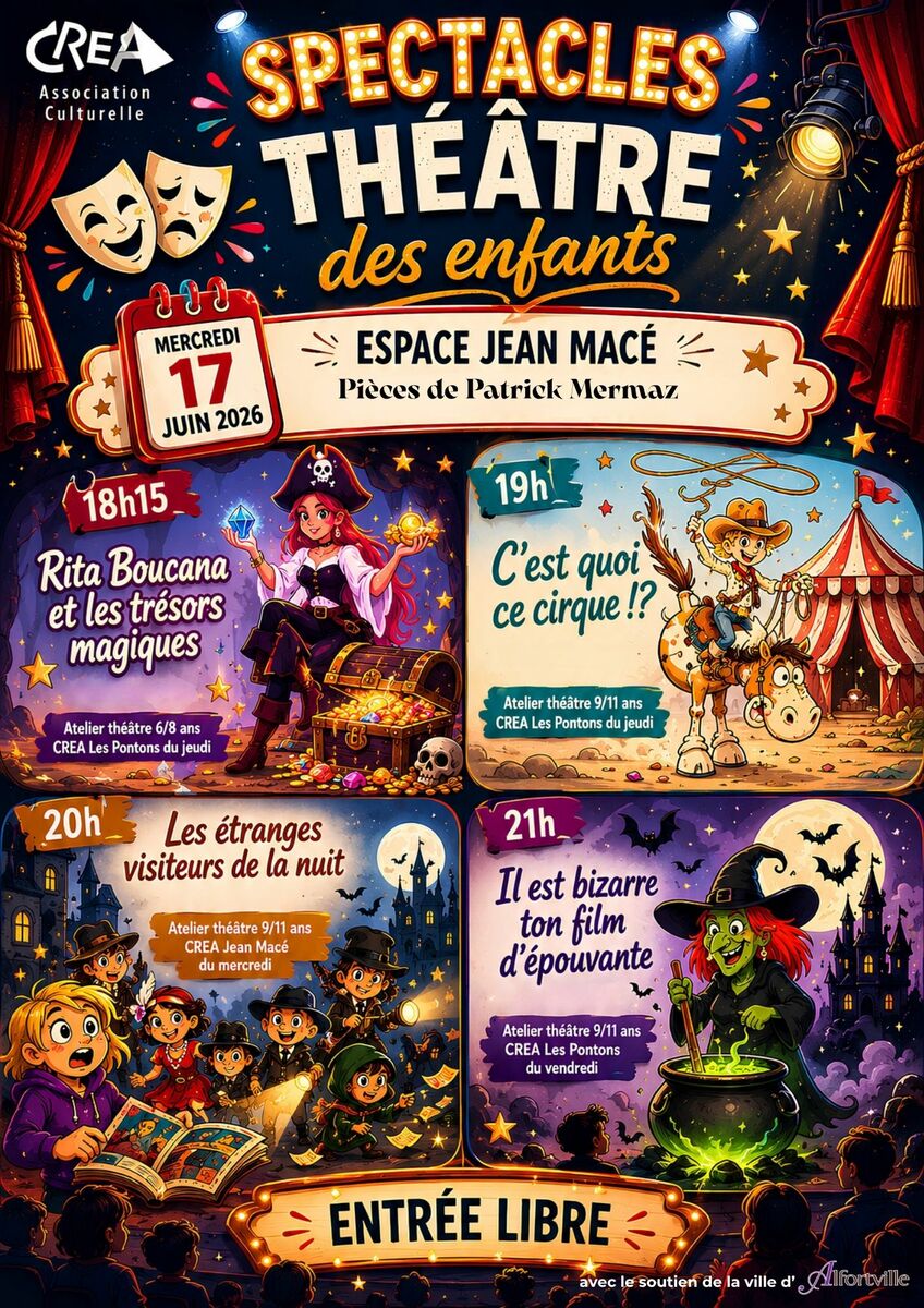 Spectacles théâtre des enfants de Patrick Mermaz