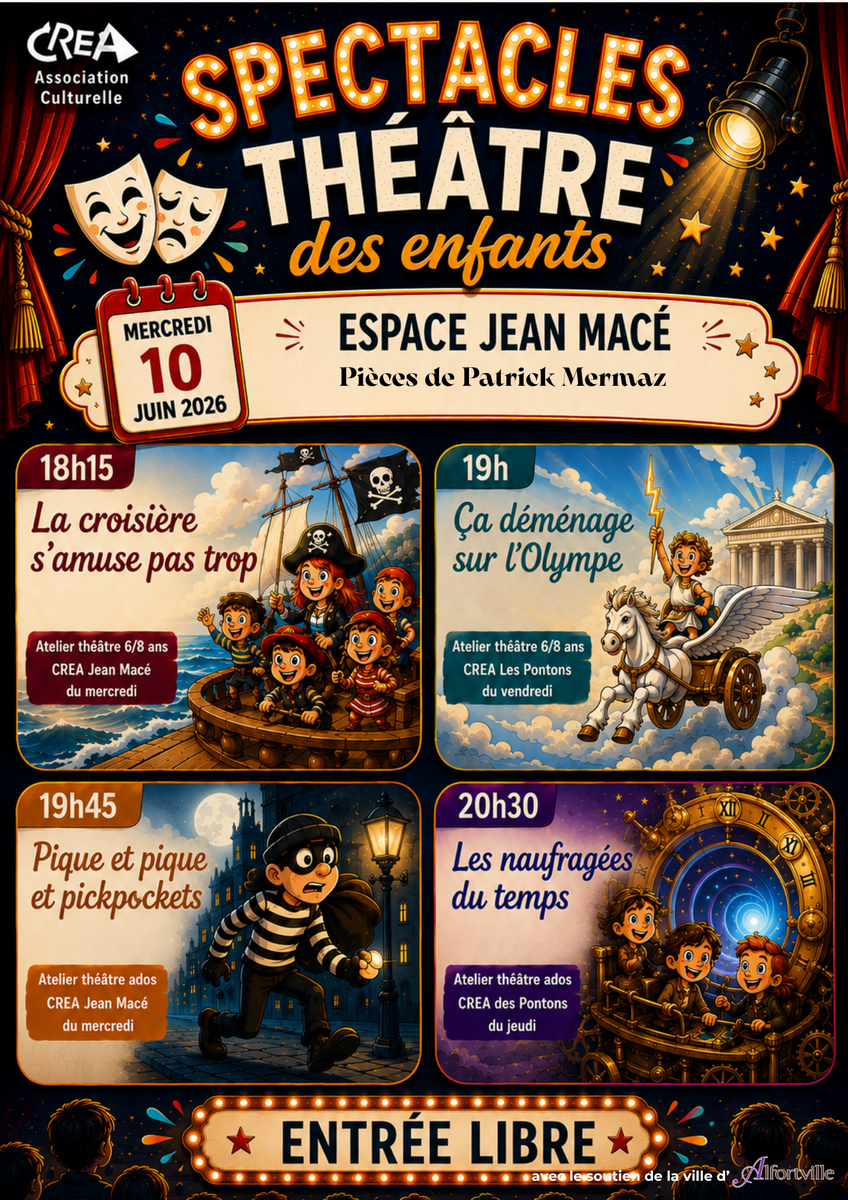 Spectacles théâtre des enfants de Patrick Mermaz