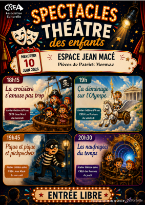 Spectacles théâtre des enfants de Patrick Mermaz