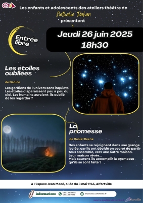 représentations théâtrales de l'atelier enfants de Nathalie DAHAN
